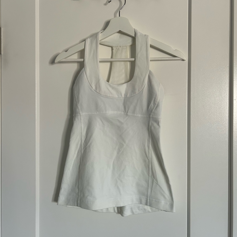 Lululemon White Racerback Tank